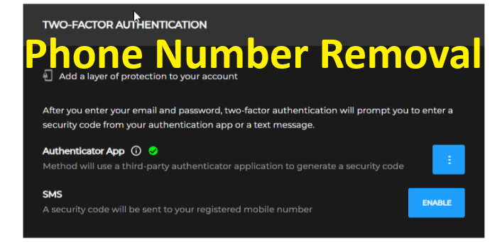 Phone Number Removal - Activision 